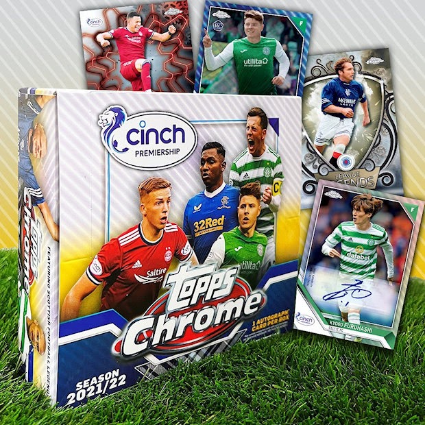 2021-22 Topps Chrome SPFL Scottish Premier League Soccer Hobby Box