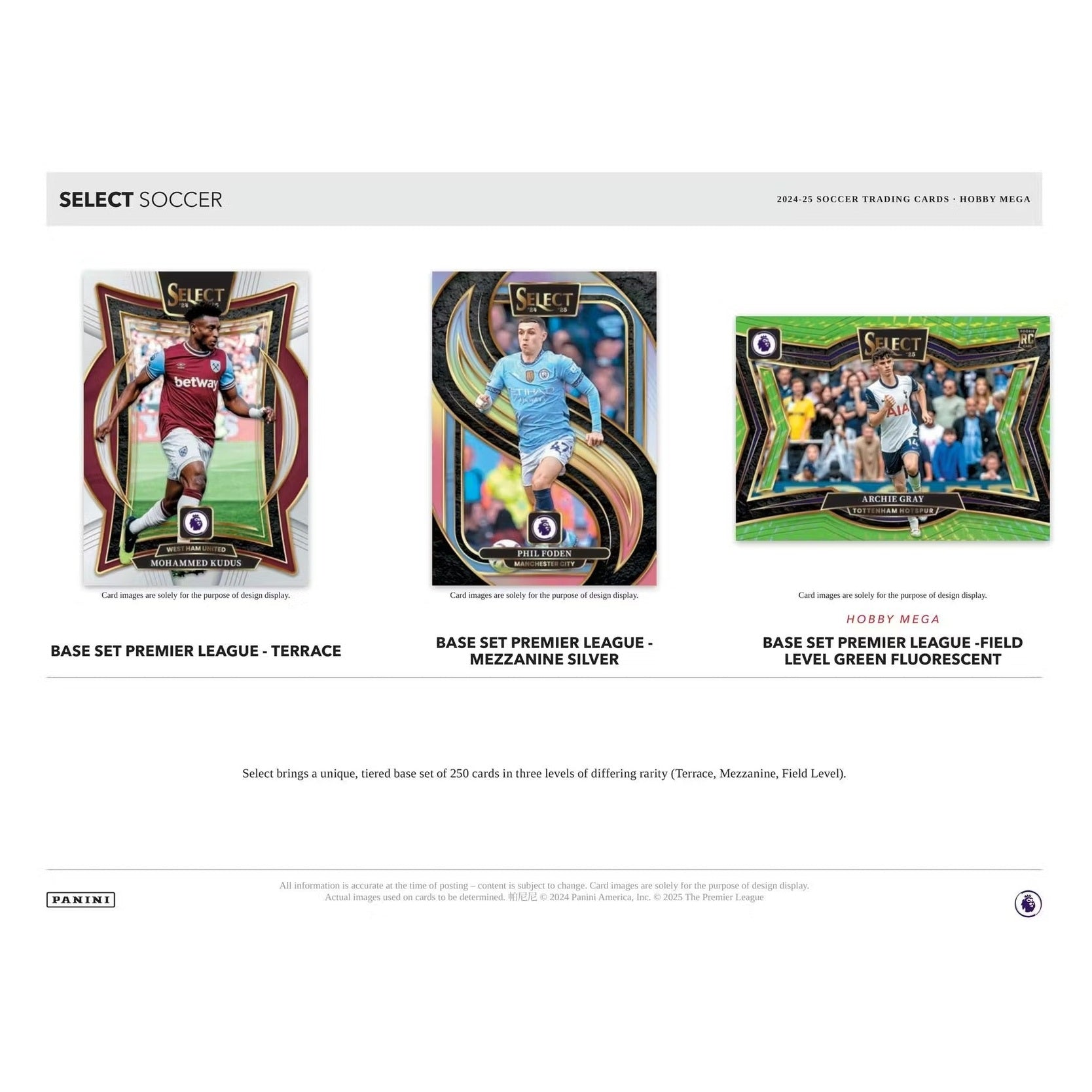 2024-25 Panini Select EPL Soccer Hobby Mega Box get-sports-cards