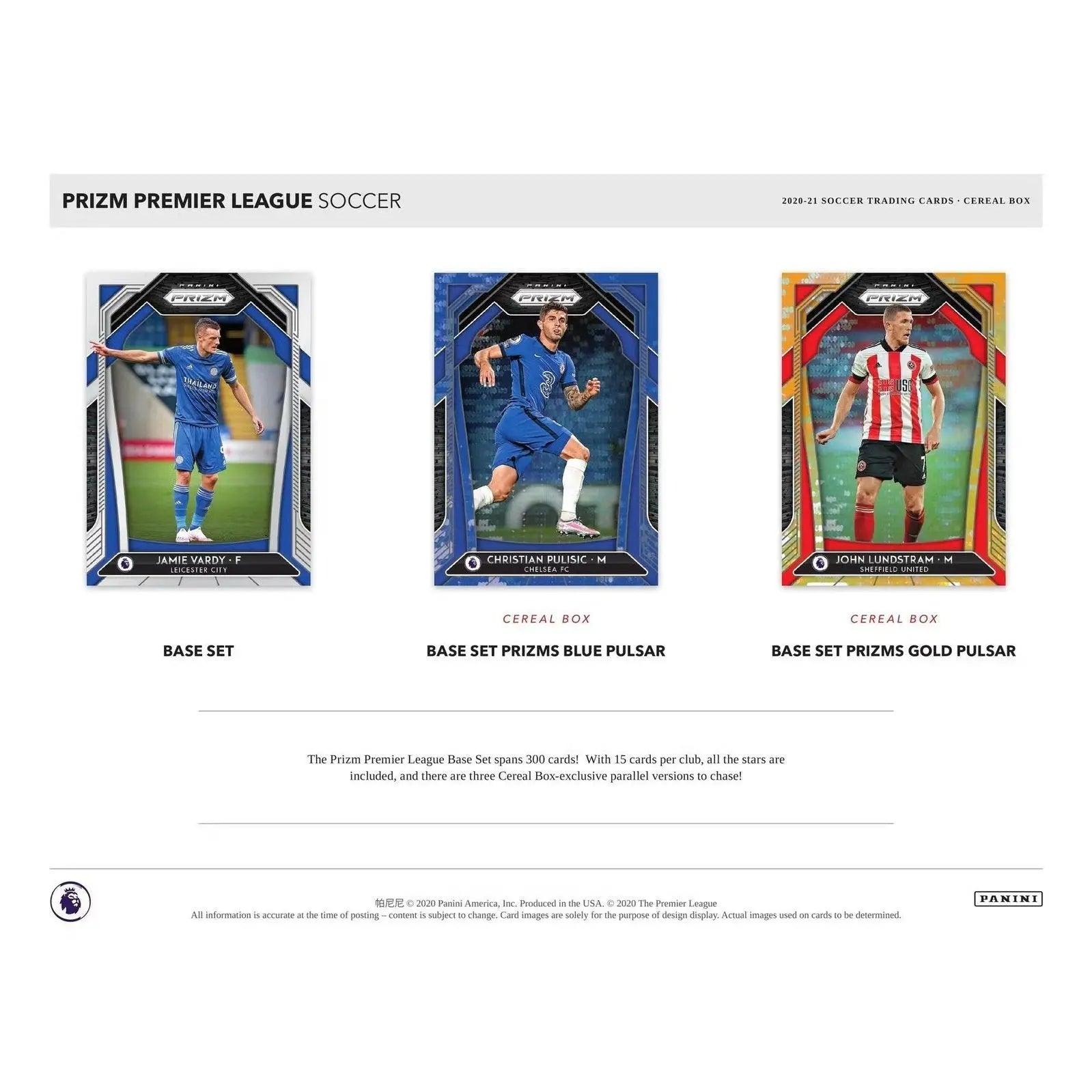 2020/21 Panini Prizm Premier League EPL Soccer Cereal Box 