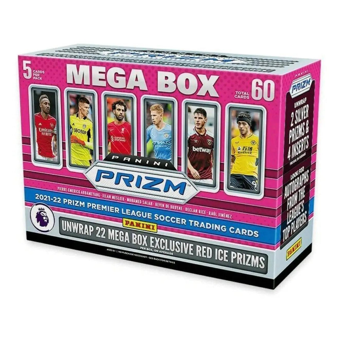 2021/22 Panini Prizm Premier League EPL Soccer Mega Box - Red Ice Prizms 