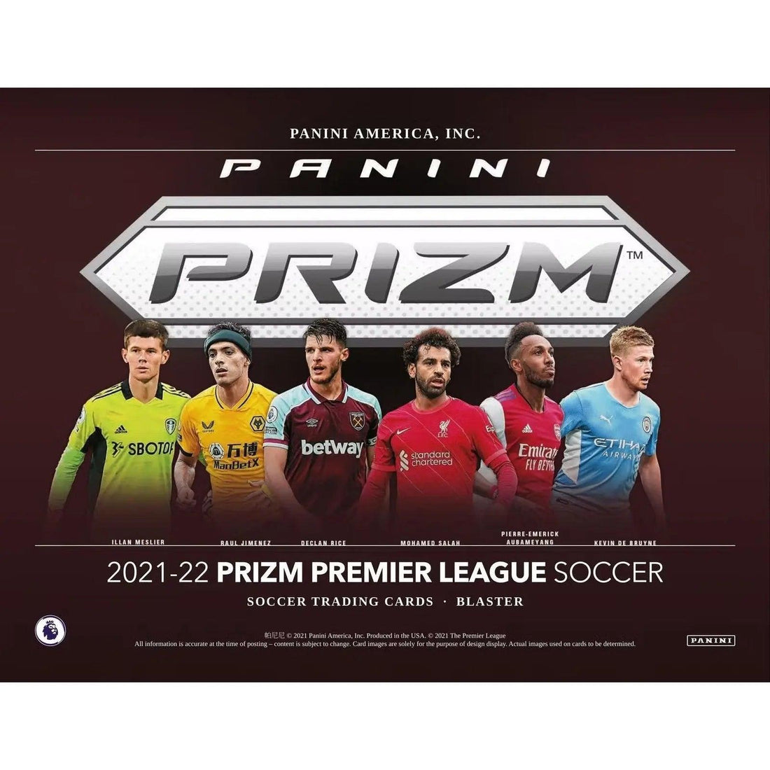 2021/22 Panini Prizm Premier League EPL Soccer Mega Box - Red Ice Prizms 