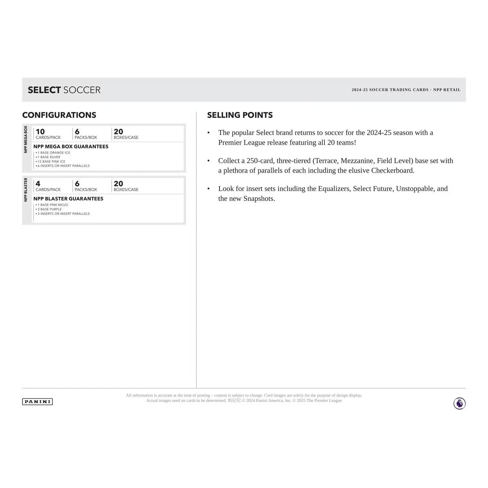 2024-25 Panini Select Premier League EPL Soccer Blaster Box