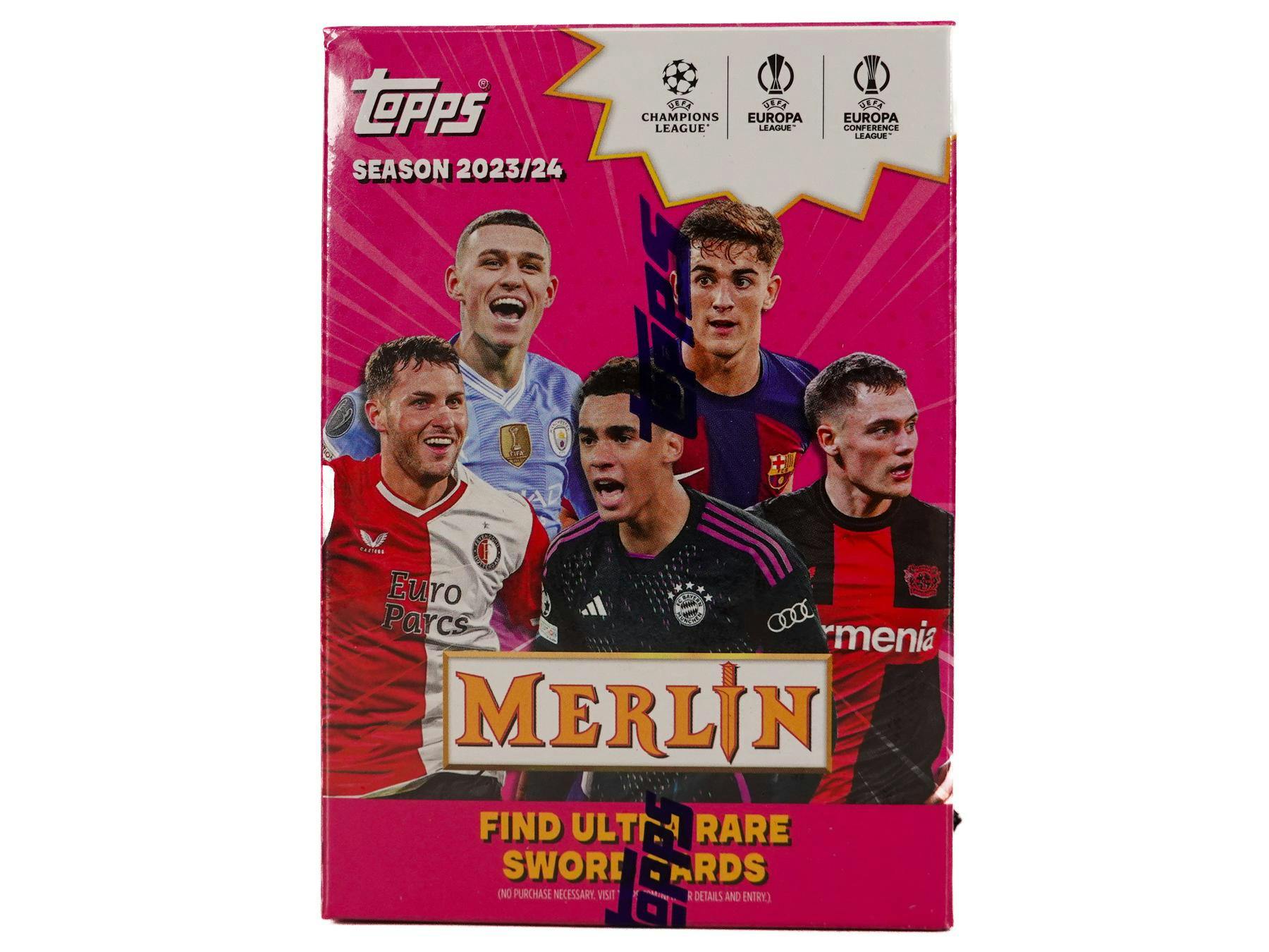 2023-24 Topps UEFA Club Competitions Merlin Chrome Football Soccer Blaster Box