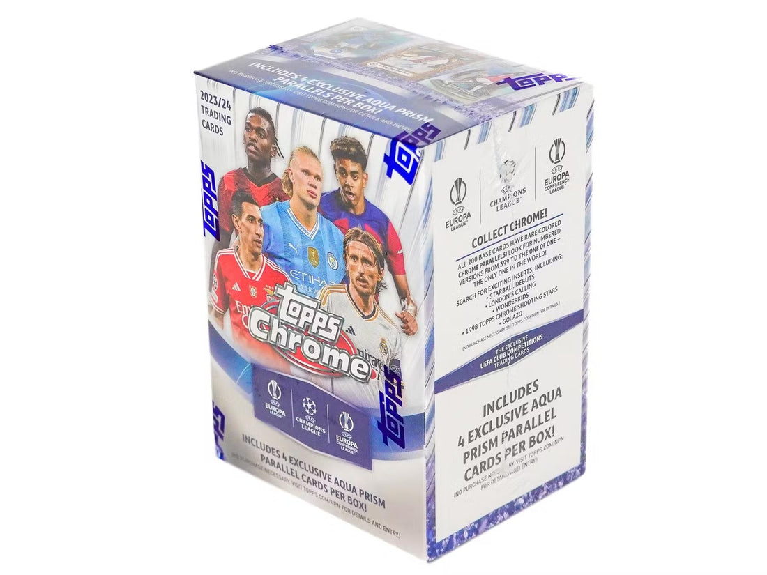 2023/24 Topps Chrome UEFA Club Competitions Soccer Blaster Value Box