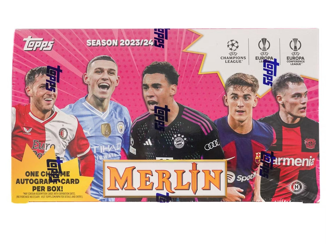 2023-24 Topps UEFA Club Competitions Merlin Chrome Soccer Hobby Box