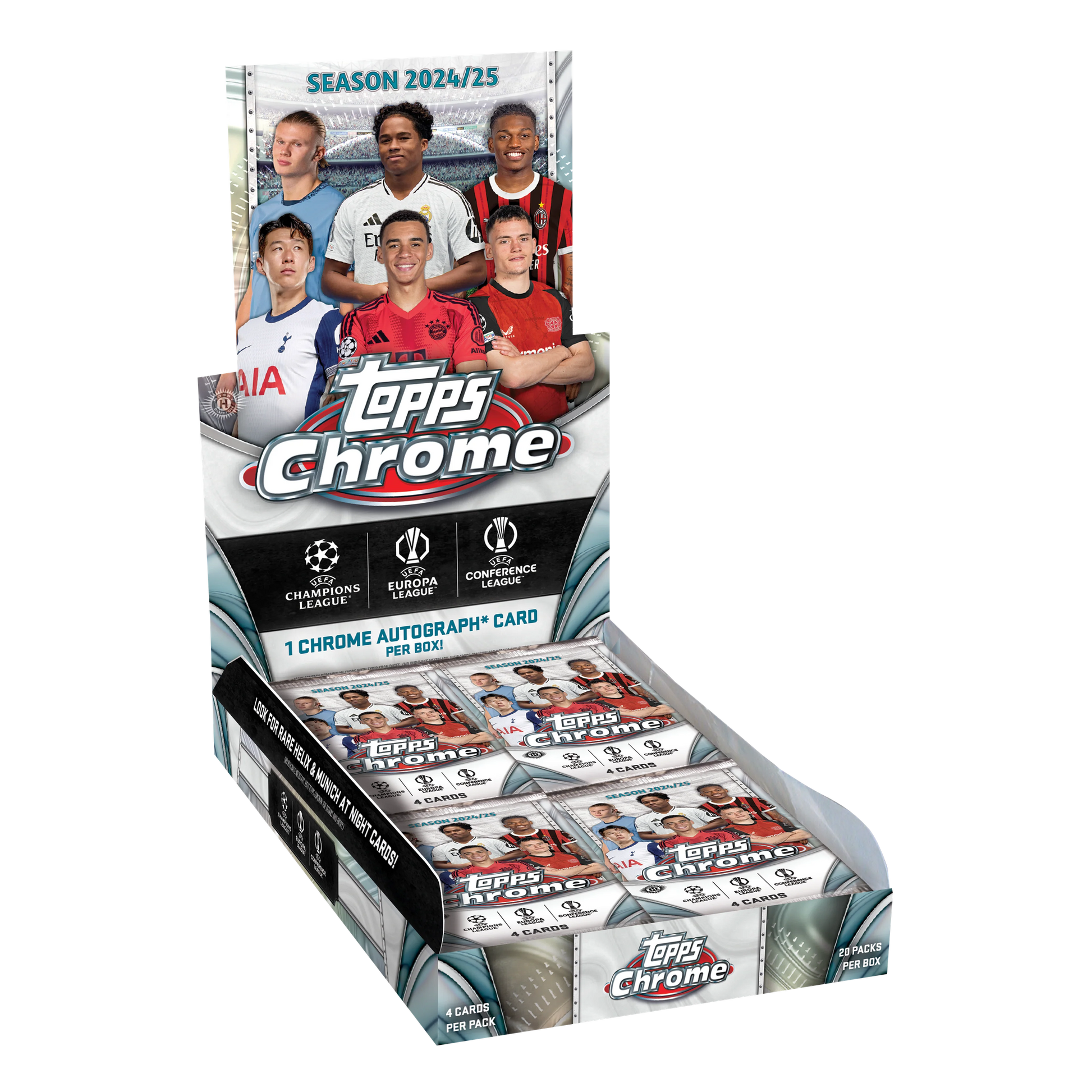 2024-25 Topps Chrome UEFA Club Competitions Soccer Hobby Box