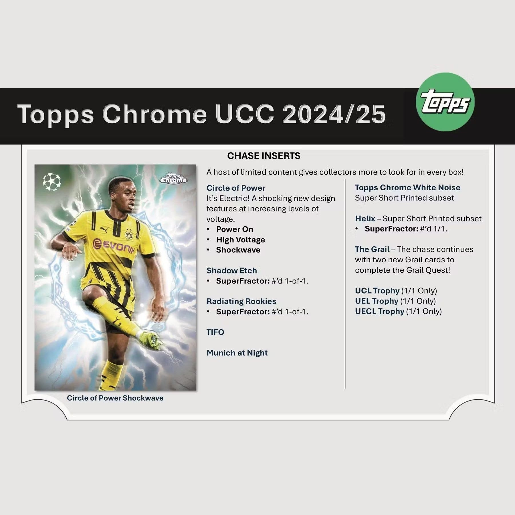 2024-25 Topps Chrome UEFA Club Competitions Soccer Hobby Box