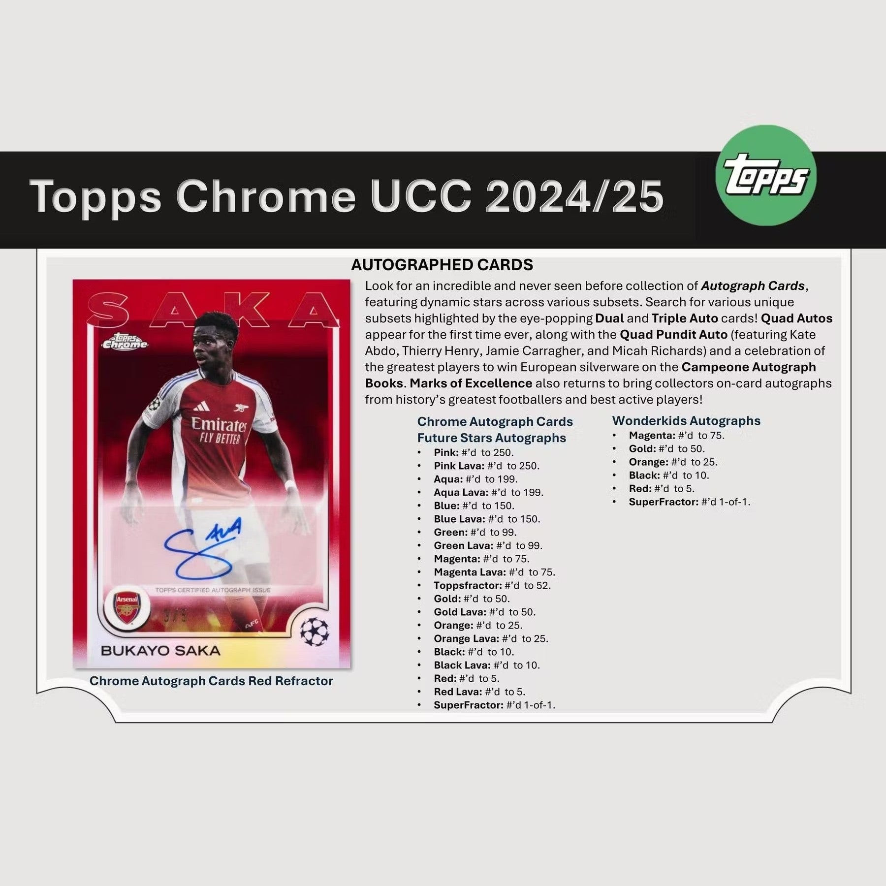 2024-25 Topps Chrome UEFA Club Competitions Soccer Hobby Box
