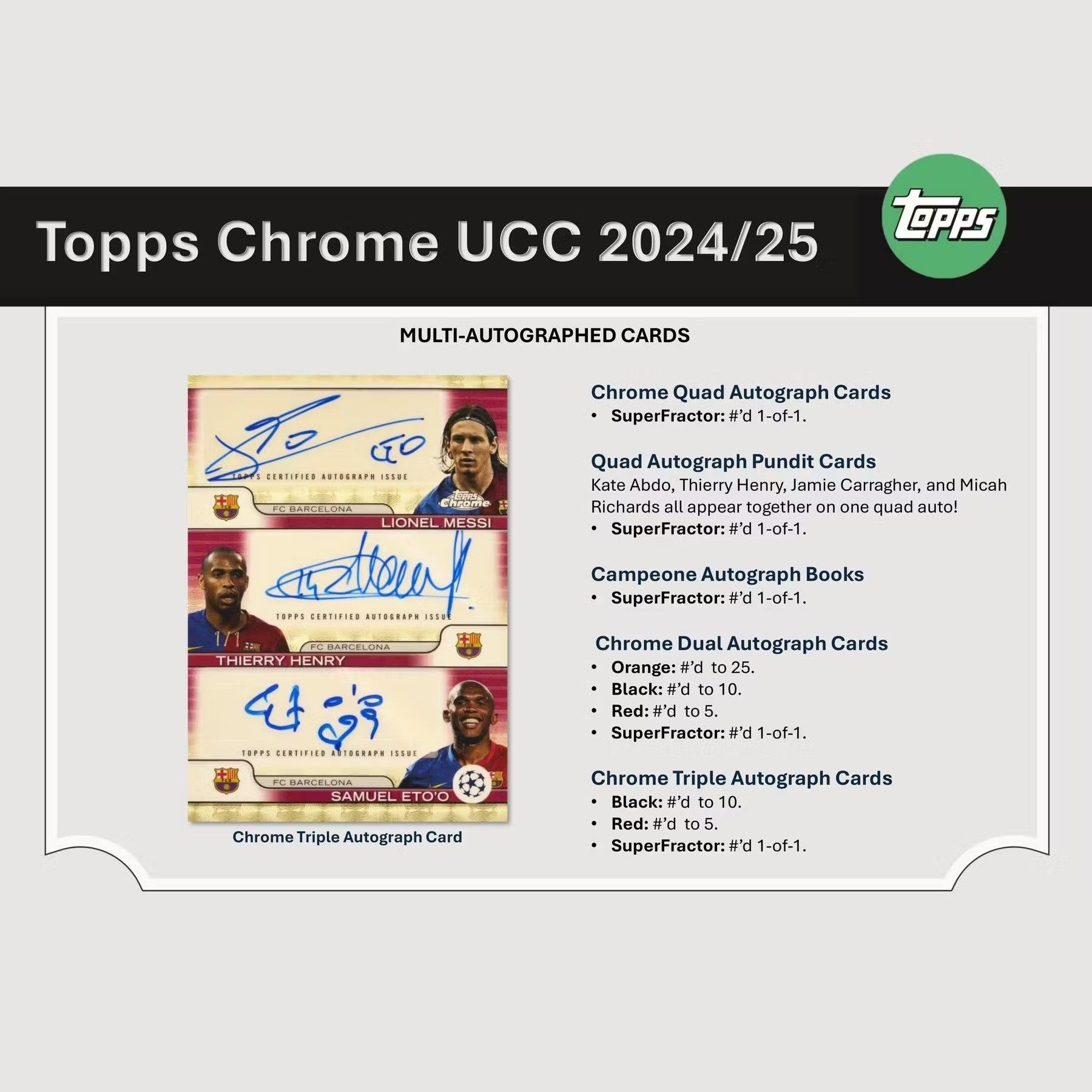 2024-25 Topps Chrome UEFA Club Competitions Soccer Hobby Box