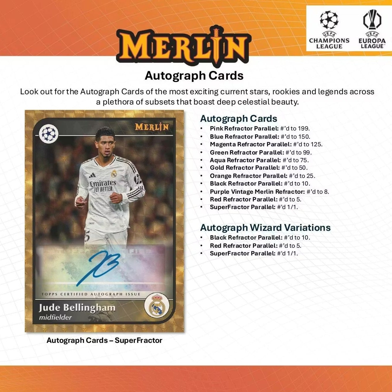 2024-25 Topps Chrome Merlin UEFA Club Competitions Soccer Blaster Box