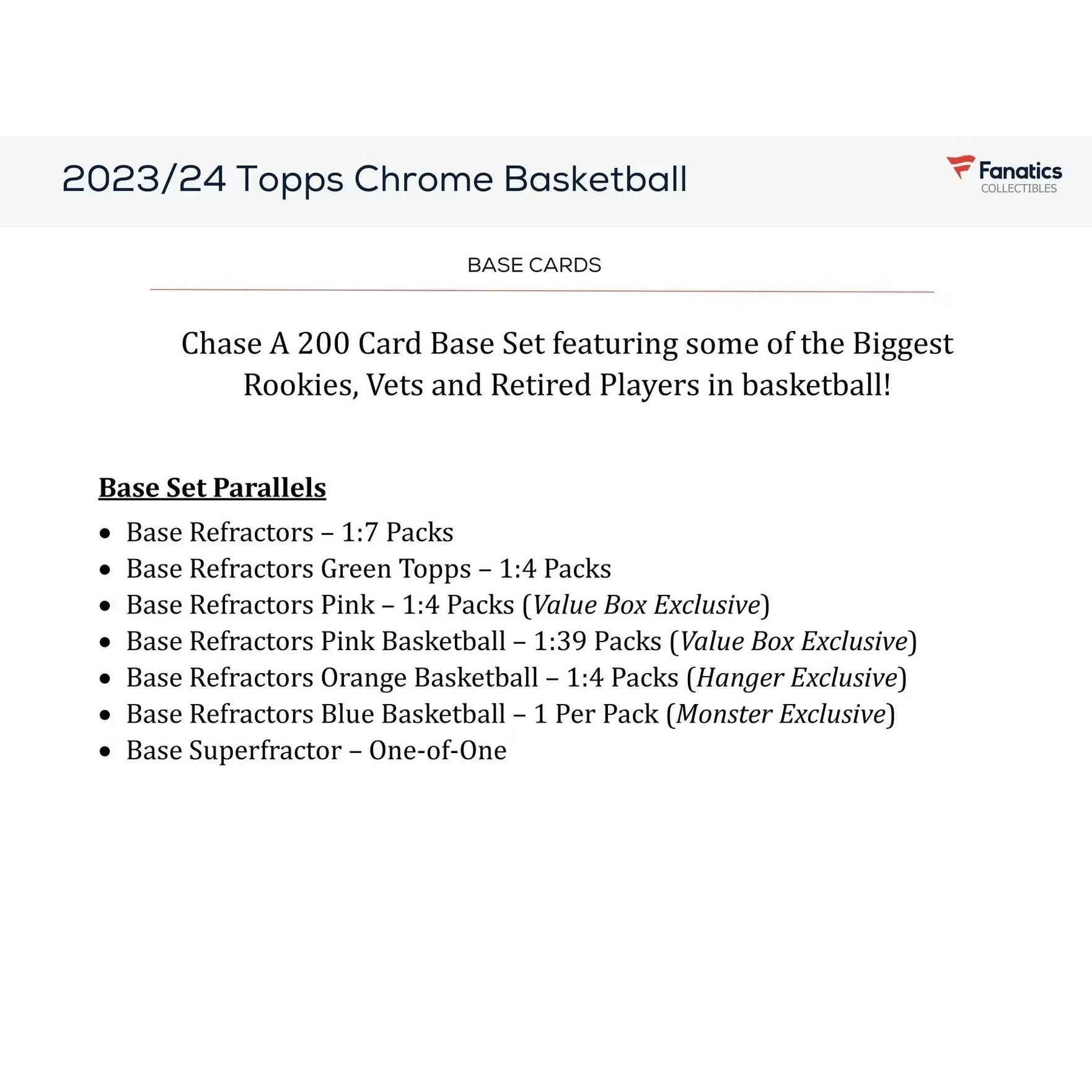 2023-2024 Topps Chrome Basketball Blaster Box Value Box