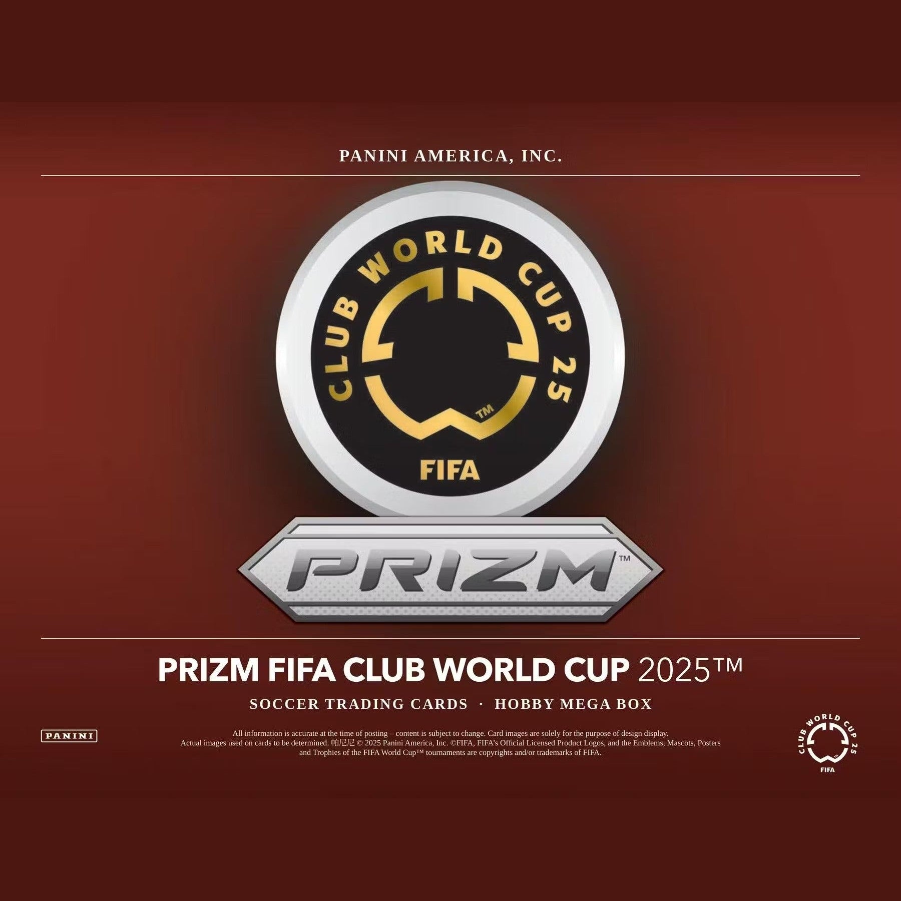 2025 Panini Prizm FIFA Club World Cup Soccer Hobby Mega Box