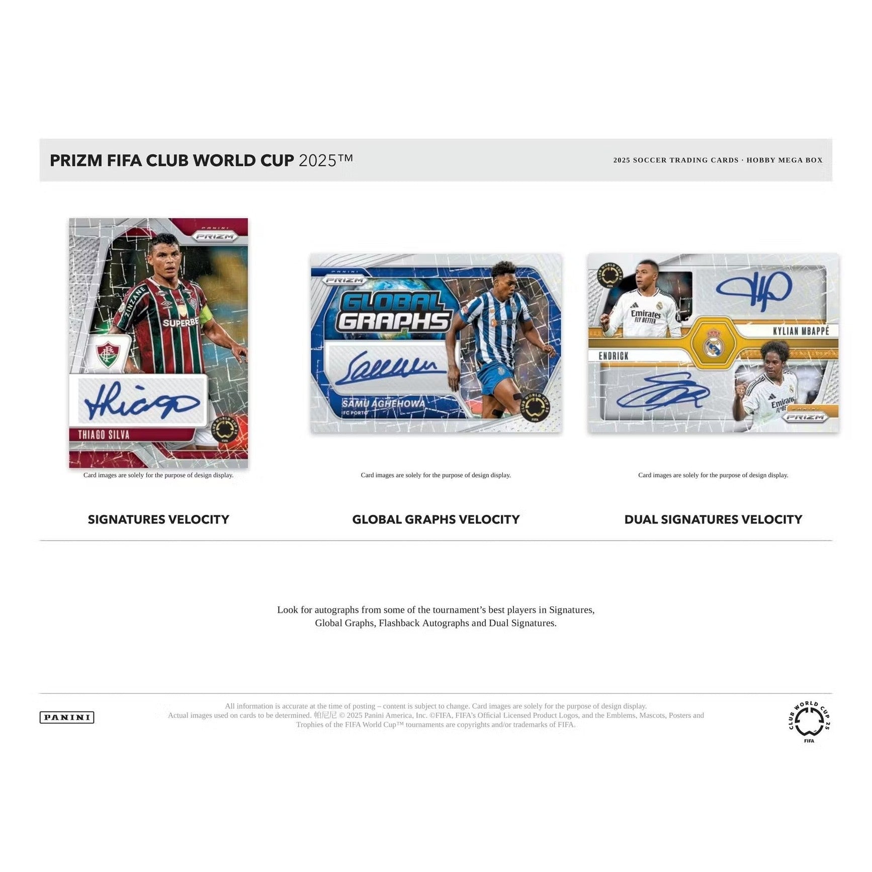 2025 Panini Prizm FIFA Club World Cup Soccer Hobby Mega Box