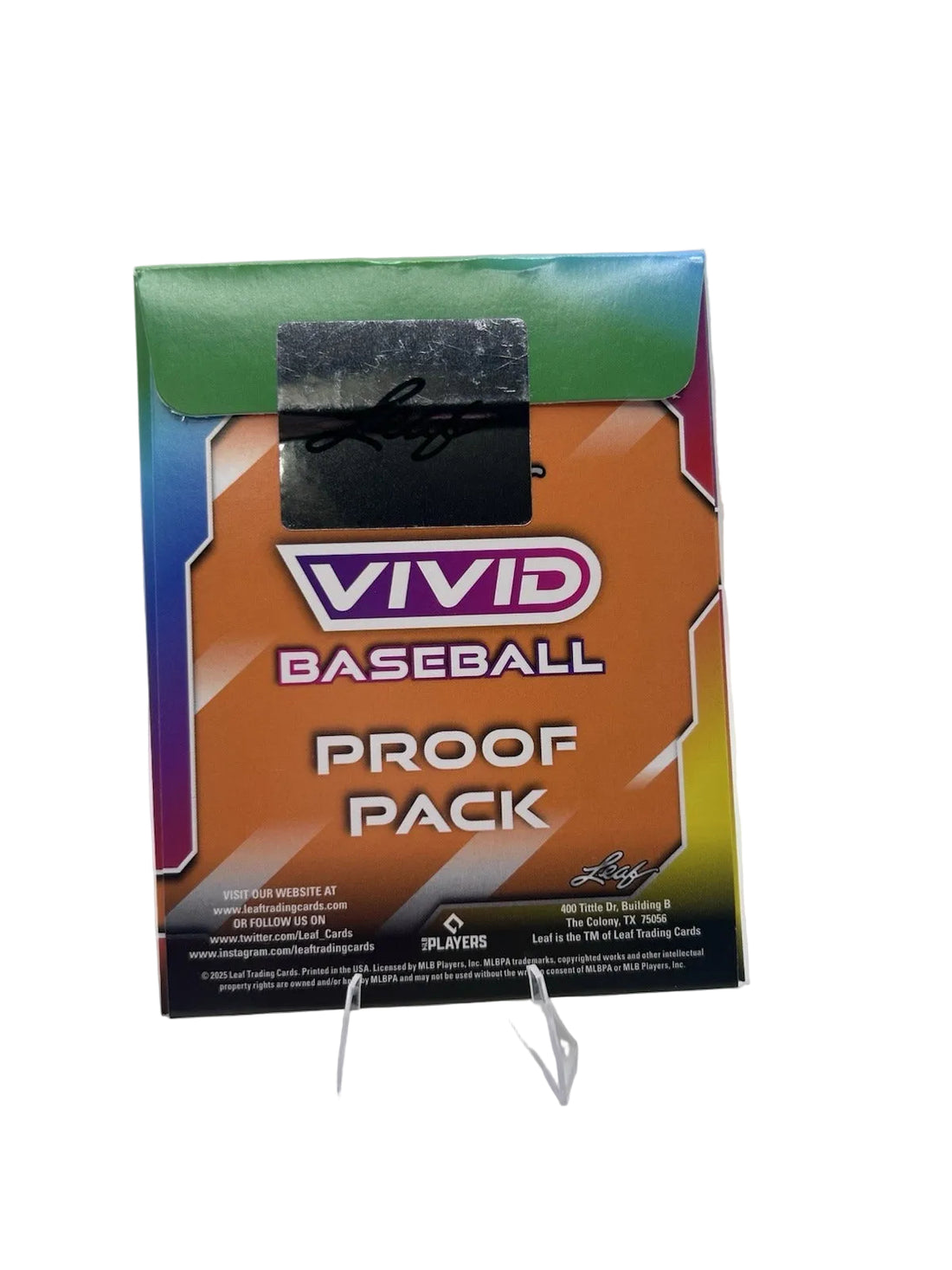 2025 Leaf Vivid Baseball Proof Pack 1/1