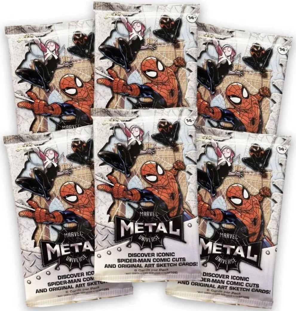 2022 Upper Deck Marvel Metal Universe Trading Cards Spiderman Blaster Box