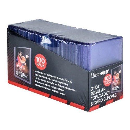 Ultra Pro - 100 Pack Toploaders 3 x 4 Inch & 100 Pack Card Sleeves 