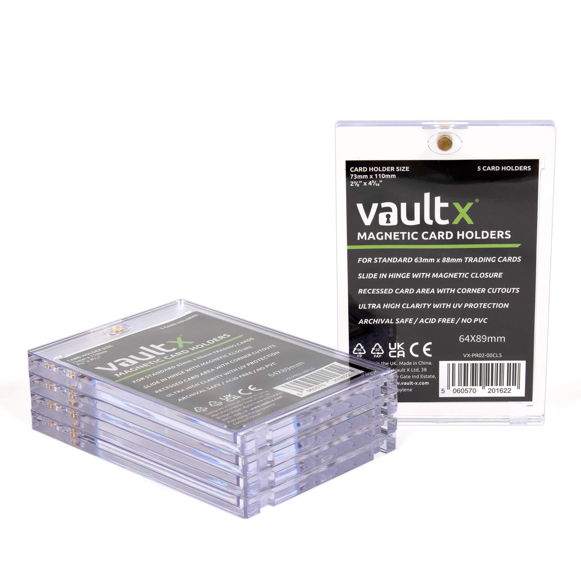 Vault X Magnetic Card Holders One Touch Case 35pt (5 Pack) 