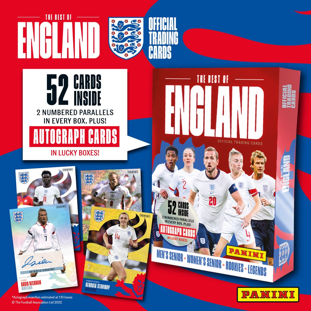 Panini The Best of England Official Trading Cards Box