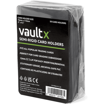 Vault X Semi-Rigid Card Holders 50 pack 